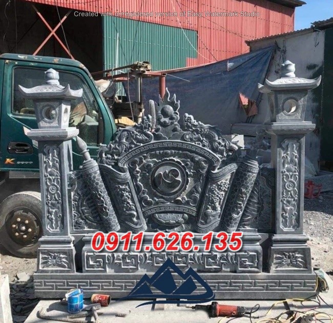 6226 Thái bình mẫu cuốn thư bằng đá đình chùa