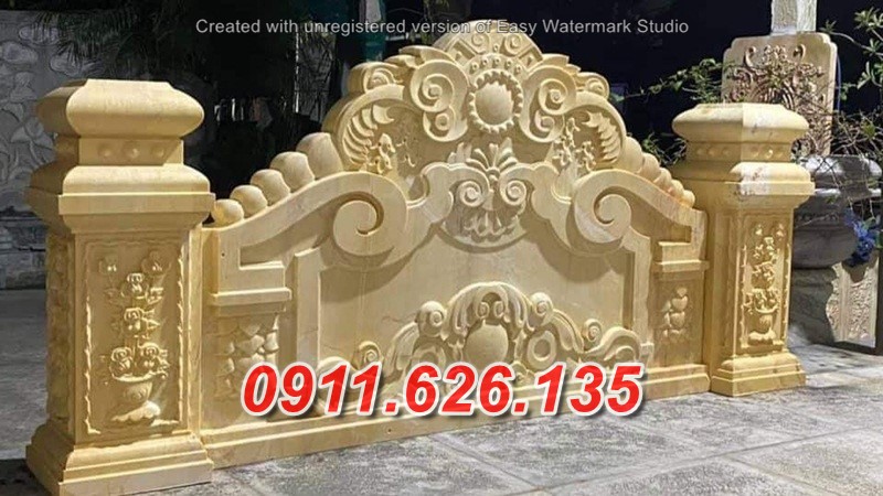 6226 Thái bình mẫu cuốn thư bằng đá đình chùa