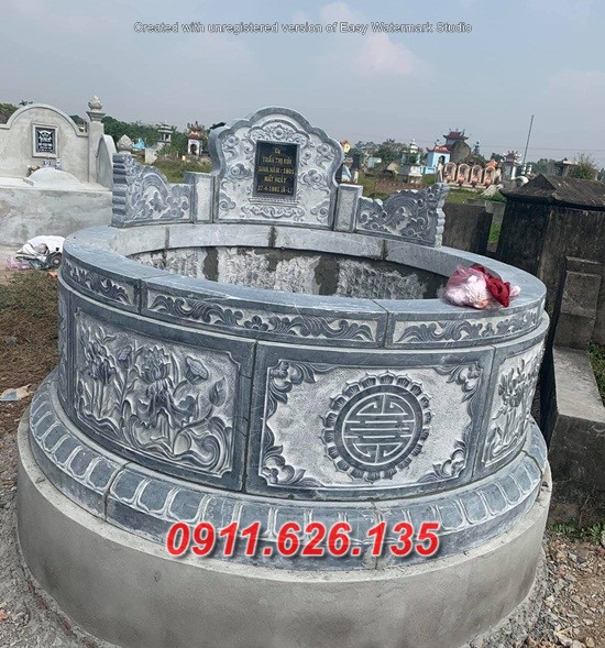 6312 Tây Ninh mẫu mộ tròn bằng đá đơn giản đẹp bán