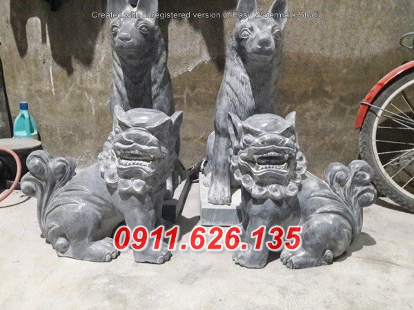 6381+ mẫu chó canh cửa bằng đá đẹp phong thủy