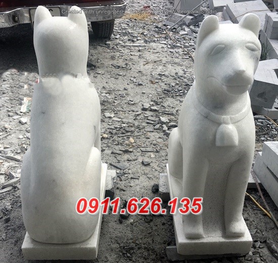 6381+ mẫu chó canh cửa bằng đá đẹp phong thủy