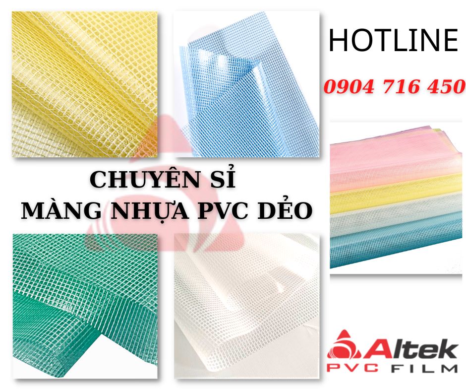 Màng nhựa PVC dẻo lưới nhỏ làm túi xác, bao bì, áo mưa, rèm ngăn