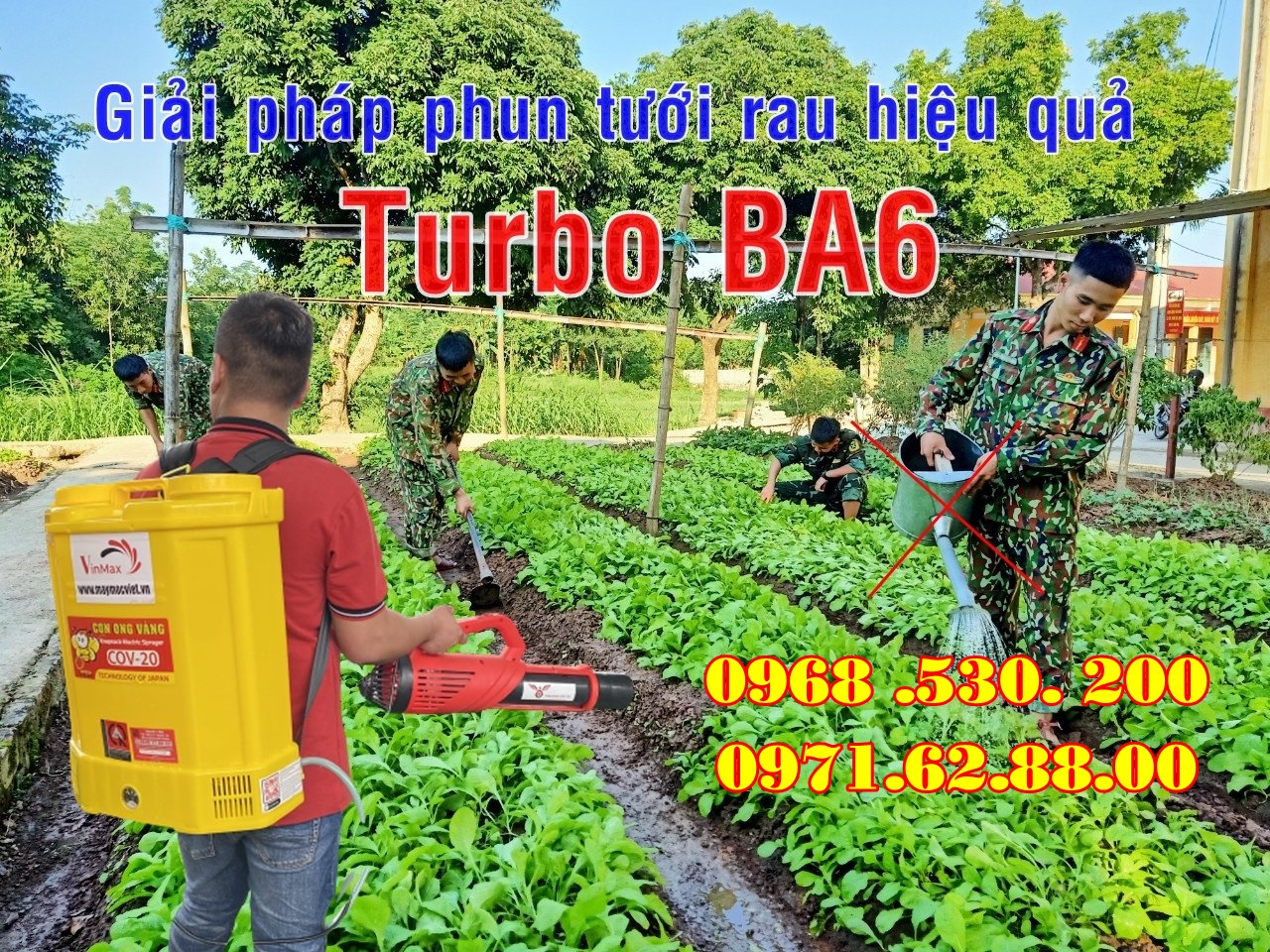 Biện pháp diệt trừ bọ nhảy trên rau cải bằng máy phun thuốc Turbo BA-6