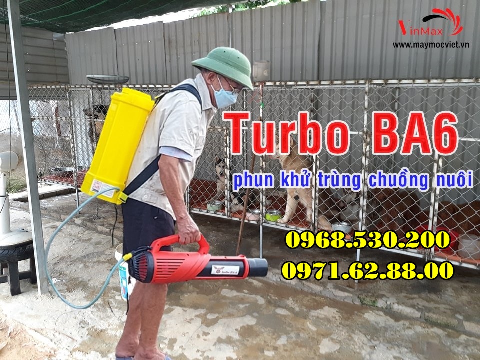 Máy phun khử khuẩn chuồng nuôi thú cưng chó mèo Turbo Ba-6