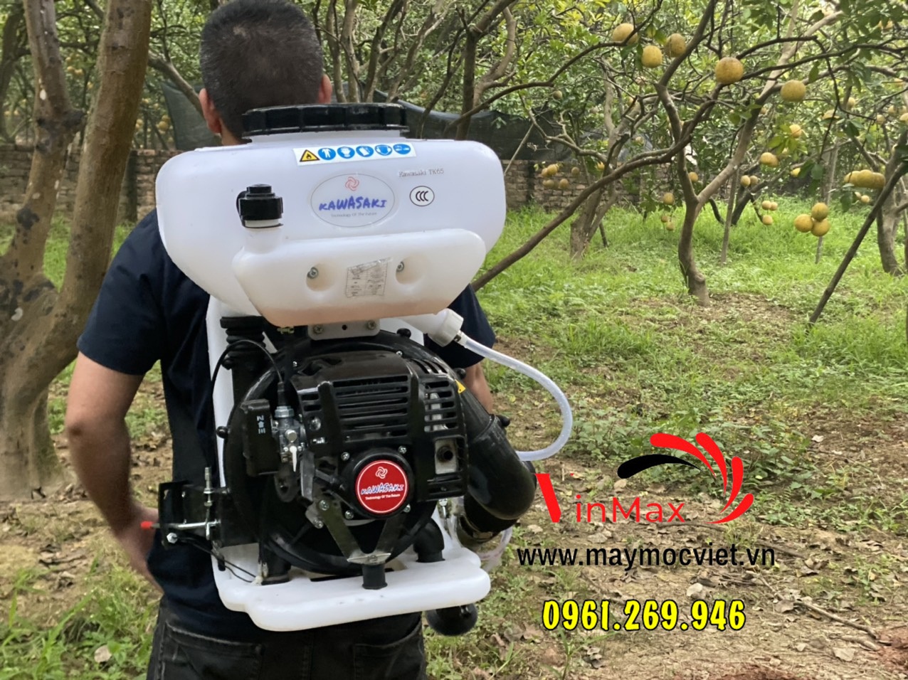 Máy phun sạ lúa Kawasaki TK65 chính hãng Nhật Bản