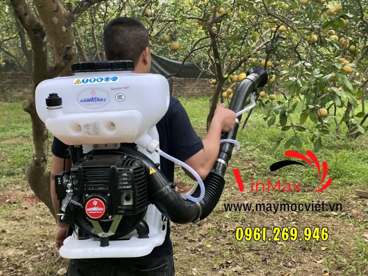 Máy phun sạ lúa Kawasaki TK65 chính hãng Nhật Bản