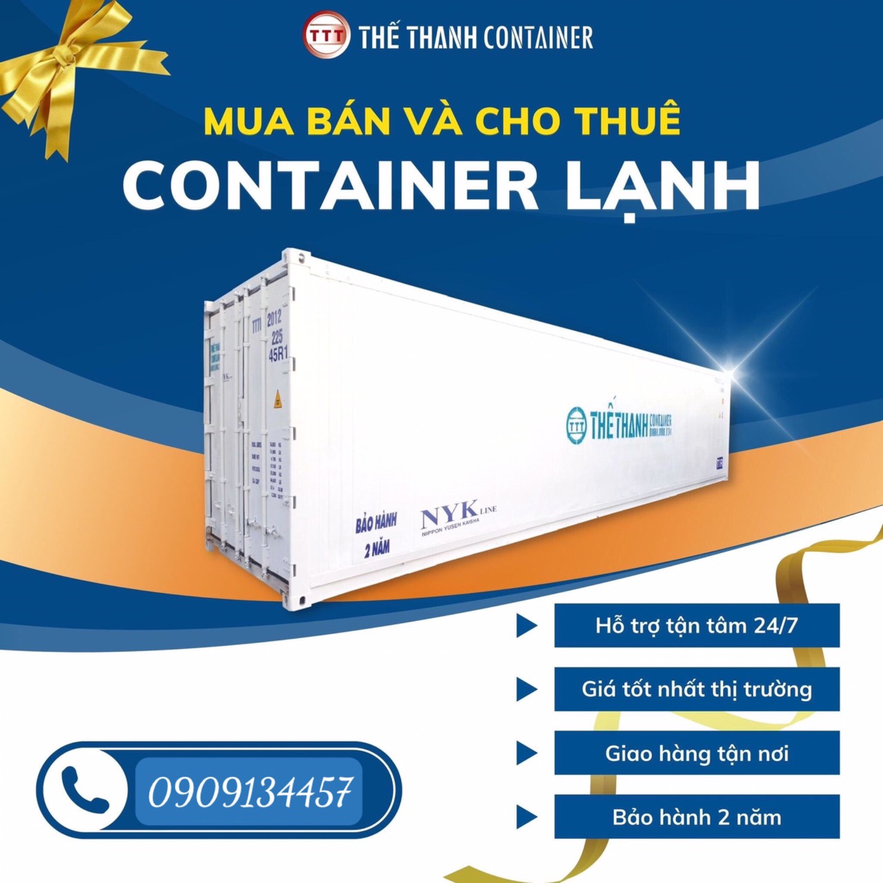 Container lạnh 40feet cho thuê 7tr/tháng giá rẻ trữ hàng