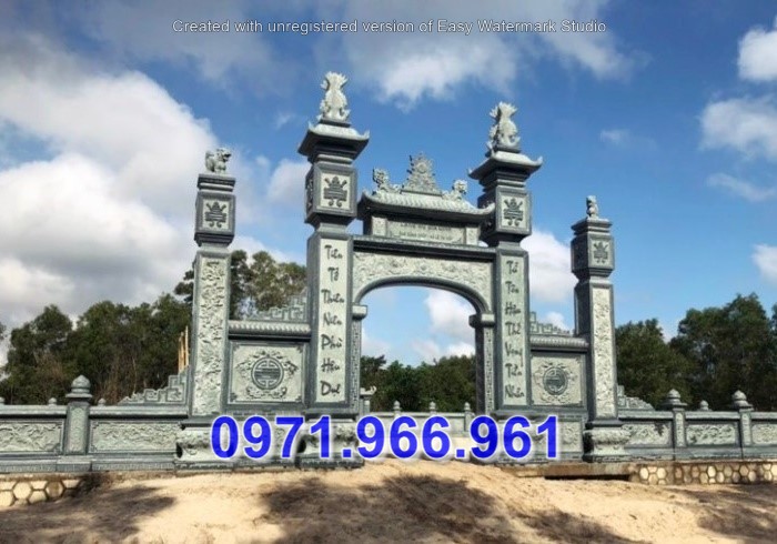 30 > mẫu cổng nhà mồ đá xanh đẹp bán sóc trăng