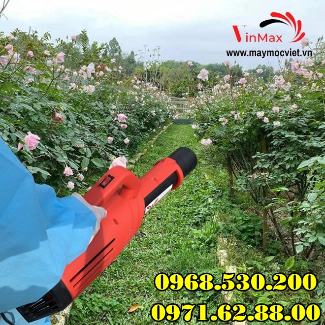 Hướng dẫn phun nước vôi trong cho hoa hồng bằng máy phun Turbo BA-6
