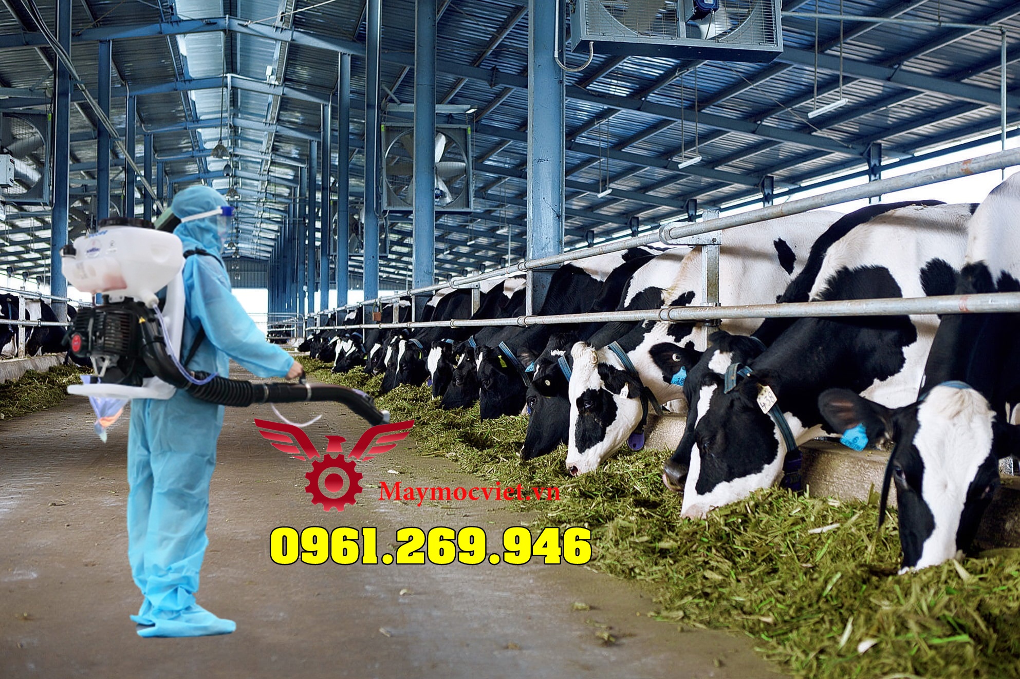 Máy phun thuốc Kawasaki TK65 phòng chống bệnh cho trâu bò