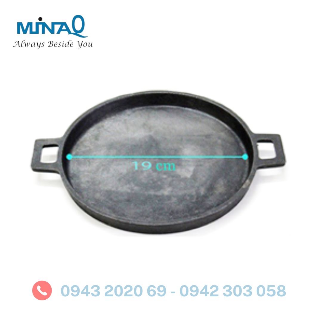 Chảo gang 2 quai chống dính cao cấp  MinaQ
