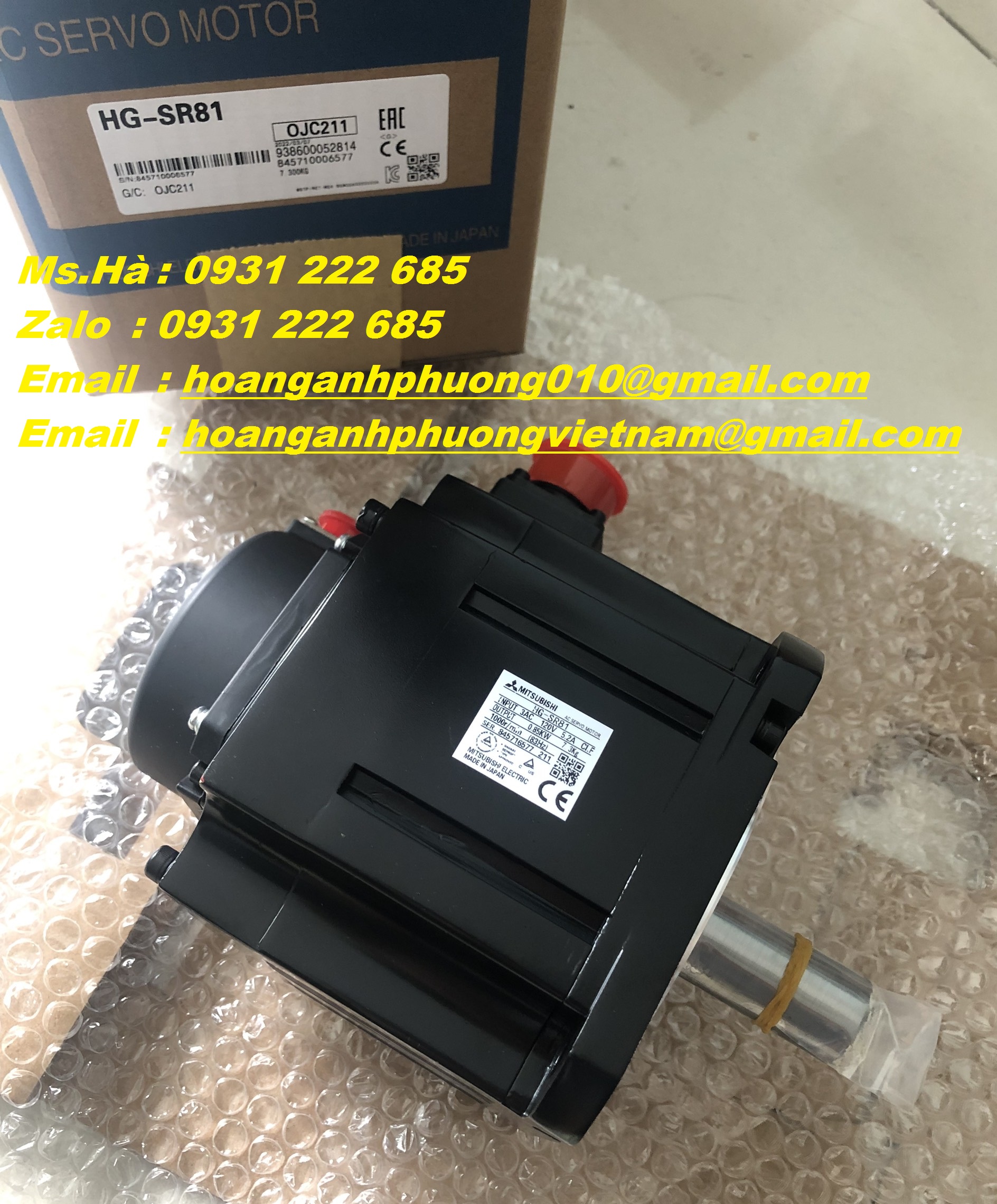Servo motor mitsubishi HG-SR81 nhập khẩu trực tiếp 