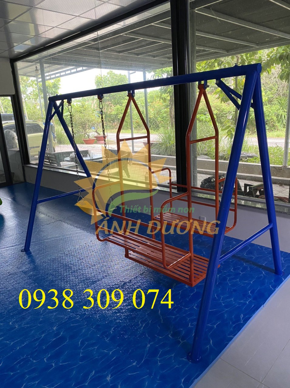 Bộ cầu trượt xích đu composite dành cho bé Ad1214-1