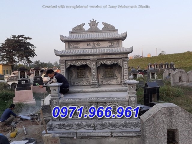048 > mẫu mộ đôi song thân bằng đá bán khánh hòa