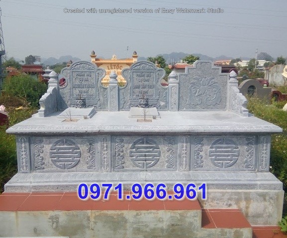 048 > mẫu mộ đôi song thân bằng đá bán khánh hòa