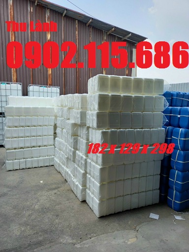 Can nhựa 5 lít dẹt kích thước 182x129x298