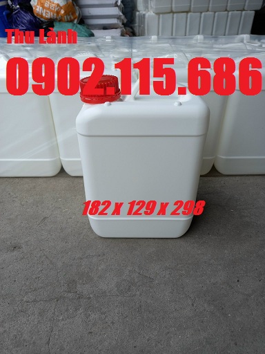 Can nhựa 5 lít dẹt kích thước 182x129x298