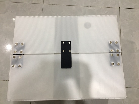 Thùng nhựa carton nắp lông gai trắng trong