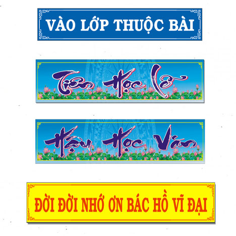 BẢNG BIỂU - BẢNG KHẨU HIỆU TRƯỜNG HỌC VÀ CƠ QUAN