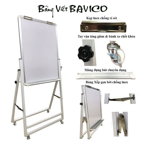 Bảng flipchart cố định mặt bảng viết bút lông Ấn Độ