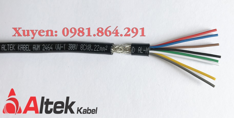 cáp tín hiệu chống nhiễu 2/4/6 tiết diện 0.22 Altek Kabel