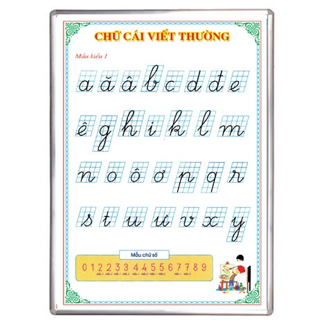 Bảng chữ cái mẫu viết hoa và viết thường