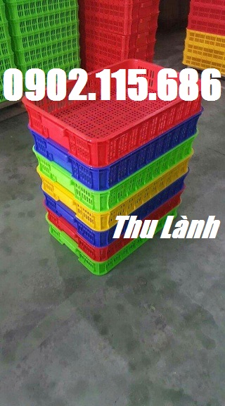 Thùng nhựa hở, sóng nhựa hở, sọt nhựa hở KT: 610x420x100