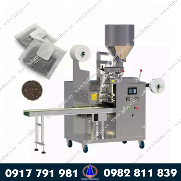 Máy    đóng    gói   trà túi lọc có tem chỉ