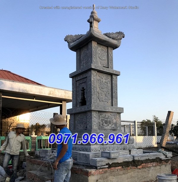 bắc giang > 009 mẫu tháp mộ đá nguyên khối bán