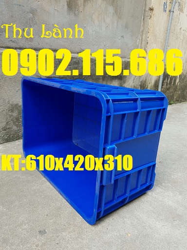 khay nhưa, thùng nhựa, sọt nhựa, hộp nhựa: KT 610x420x610