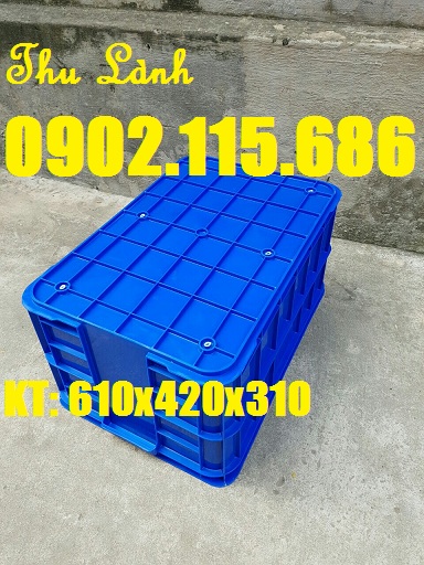khay nhưa, thùng nhựa, sọt nhựa, hộp nhựa: KT 610x420x610