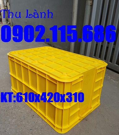 khay nhưa, thùng nhựa, sọt nhựa, hộp nhựa: KT 610x420x610
