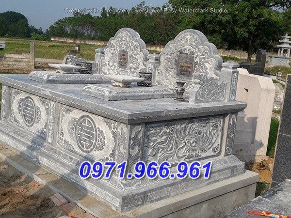 mẫu mộ đôi song thân đá đẹp bán gia lai + 316