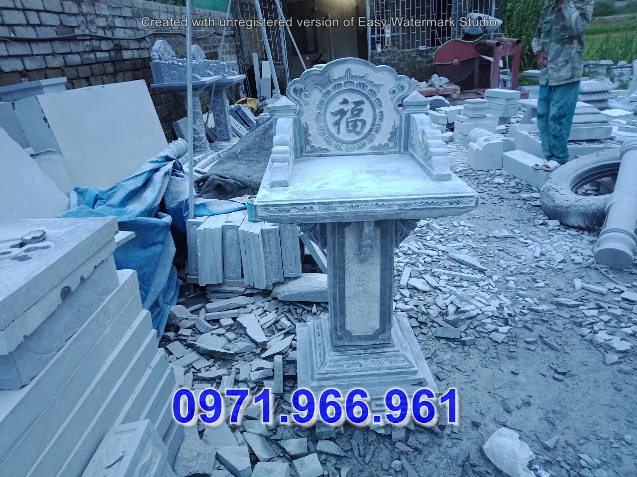 cây hương thờ thần linh đá đẹp bán hải dương + 349