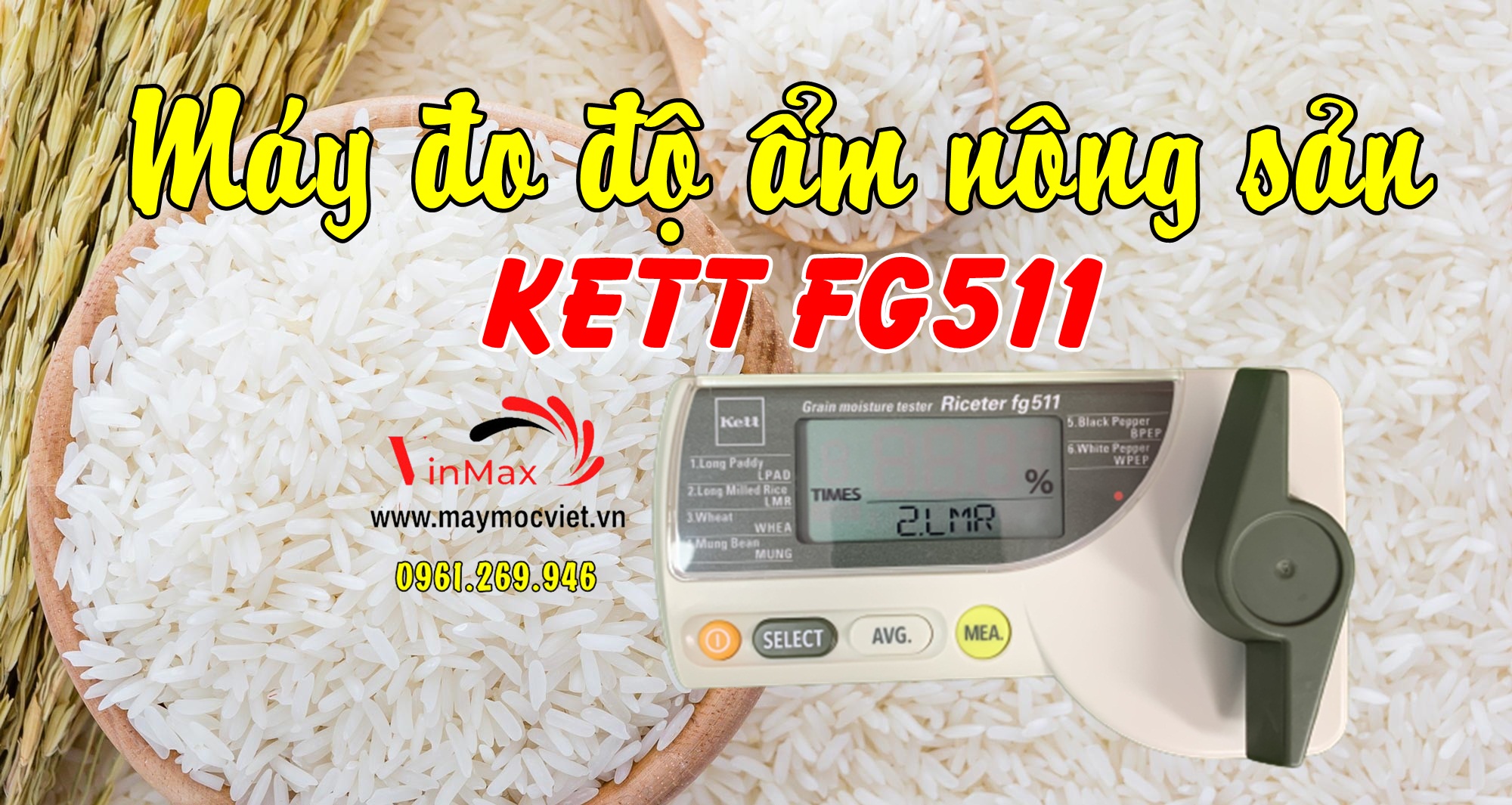 Máy đo độ ẩm nông sản lúa gạo Kett FG511