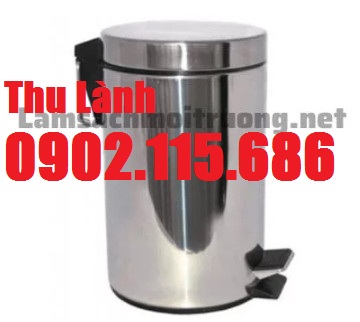 Thùng rác INOX 12l, KT (DxH): 253 x 375 mm