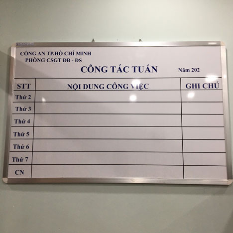 BẢNG LỊCH CÔNG TÁC CHO TRƯỜNG HỌC, BỆNH VIỆN