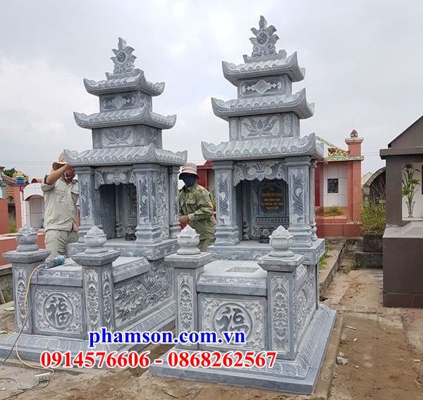 10208  mộ ba mái bằng đá cao cấp đẹp kon tum