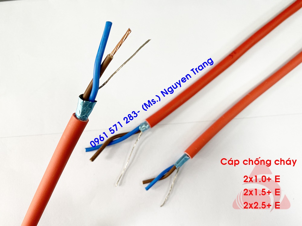 Cáp báo cháy, cáp chống cháy có chống nhiễu 2x1.0+E