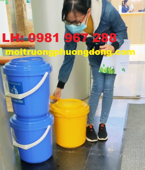 Xô nhựa y tế 22 L xô nhựa đựng vật sắc nhọn y tế