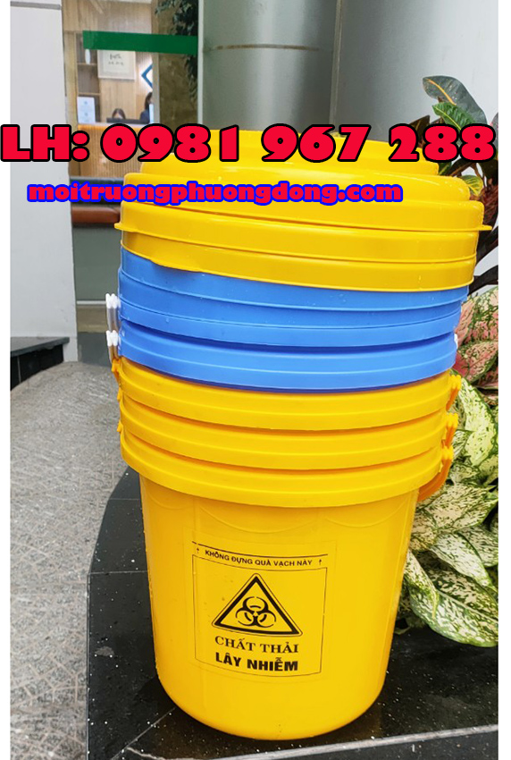 Xô nhựa y tế 22 L xô nhựa đựng vật sắc nhọn y tế
