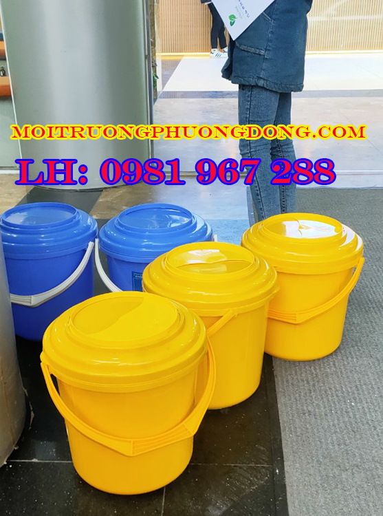 Xô nhựa y tế 22 L xô nhựa đựng vật sắc nhọn y tế