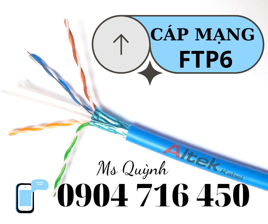 Cáp mạng FTP 6 chống nhiễu Altek Kabel giá tốt