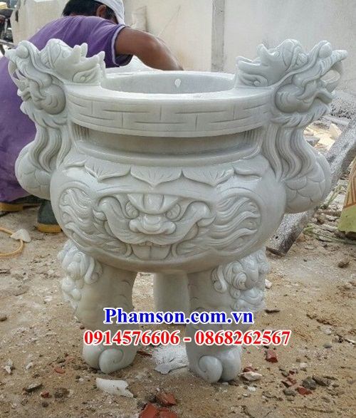 10335 lư hương đình chùa bằng đá tại đồng nai