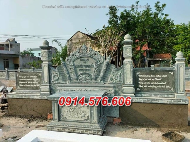 10373 bình phong bằng đá lăng mộ bán tây ninh