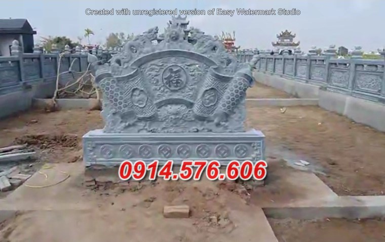 10373 bình phong bằng đá lăng mộ bán tây ninh
