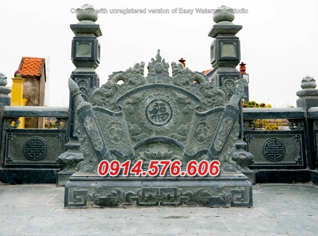 10440 mẫu chấn phong bằng đá đẹp cao cấp cuốn thư 