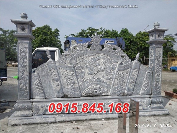 11471 Đắk lắk mẫu bức bình phong bằng đá đình chùa đẹp