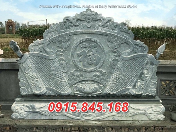11471 Đắk lắk mẫu bức bình phong bằng đá đình chùa đẹp