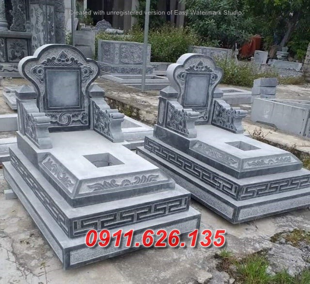 11749 mộ tam cấp bằng đá xanh đẹp bán bắc giang